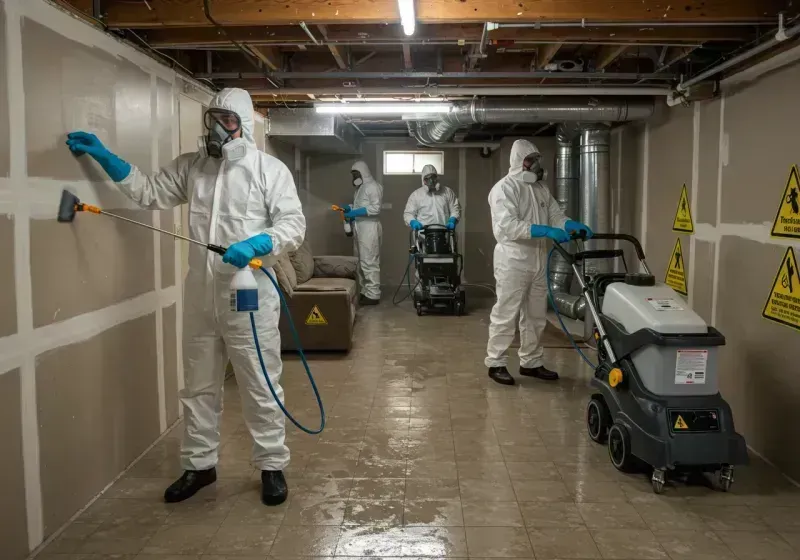 Basement Moisture Removal and Structural Drying process in Loving County, TX